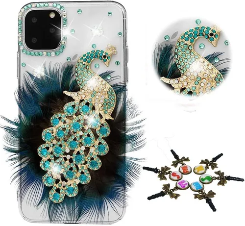 Miniatura 11 de Sparkle - Funda para teléfono compatible con Samsung Galaxy Z Flip 2 5G, elegante, hecha a mano en 3D, con diseño de diamantes de imitación