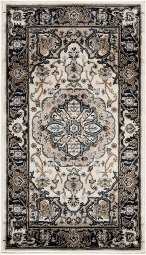 SAFAVIEH Lyndhurst Collection Area Rug - 2'3" x 4', Cream & Navy, Non-Shedding & Easy to Clean, Ideal for Front Door, Kitchen, Foyer, Entryway,