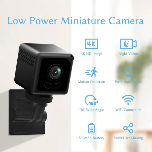 Miniatura 2 de Mini cámara de seguridad WiFi 4K HD - Cámara pequeña inalámbrica con visión nocturna, cámaras de niñera para cámaras interiores del hogar, detección