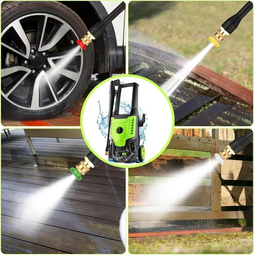 Miniatura 3 de Lavadora a presión eléctrica 5000 PSI 4.0GPM Lavadora eléctrica portátil con 4 boquillas de control de calidad, cañón de espuma de 16.9 fl oz