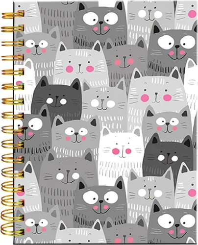 Miniatura 13 de Cuaderno de espiral iampanda, encuadernación fuerte de doble alambre con papel premium para mujeres y niñas, lindo cuaderno/diario de 60 hojas A5