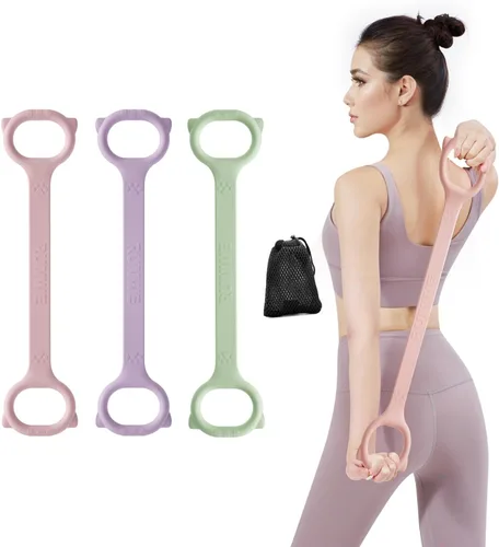 Miniatura 15 de Figure 8 Workout Resistance Band - 3 Elasticities Optional 20 30 40lb, Thicker Durable Arm Back Shoulder Exercise Elastic Rope Yoga Straps Pilates