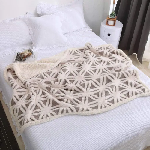 Miniatura 2 de LOMAO – Manta de vellón sherpa, suave y mullida de doble faz para sillón, sofá o cama (gris, 40 x 50 pulgadas)