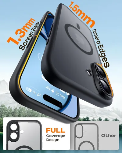 Miniatura 254 de TOCOL Funda para iPhone 11, compatible con Magsafe, protección completa de cámara, imanes integrados, protección contra caídas, funda translúcida