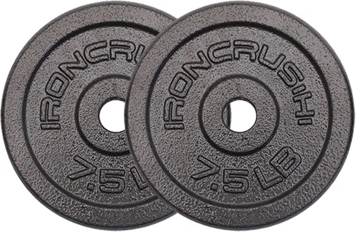 Miniatura 9 de Placas de peso estándar de hierro fundido de 1 pulgada, acabado de tono martillo superior, rango más amplio de pesos de 1.25 a 50 libras. Ideal