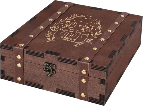 MACEVIA Caja de Recuerdos de la Amistad, Pequeña Caja de Memoria de Madera para Hermanas, Eres La Hermana Que Pude Elegir - Mini Cajas Grabadas 02