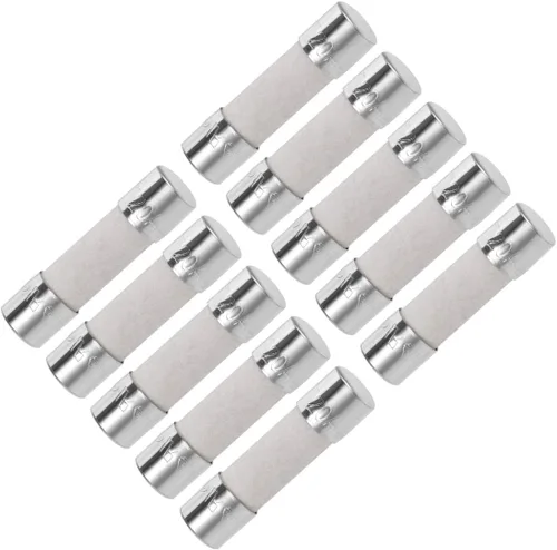 uxcell Cartucho de cerámica fusibles 20A 250V 0.197x0.787 in lento golpe reemplazo para amplificador de audio estéreo cerámica 10 unids
