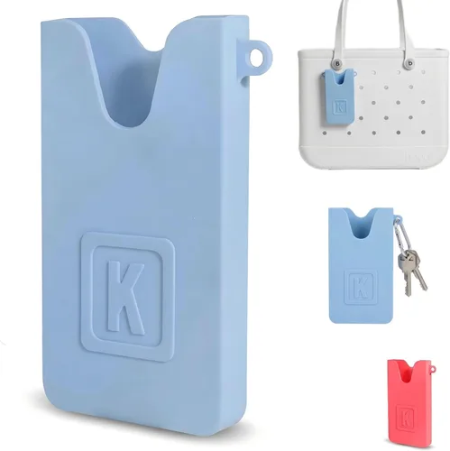 Soporte de silicona para teléfono celular compatible con bolsas Bogg y bolsas de playa con agujeros, accesorio seguro para teléfono para bolsas