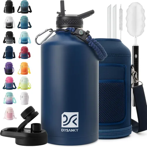 Miniatura 73 de DYSANKY Botella de agua aislada de 32 onzas, metal al vacío de acero inoxidable grueso, jarra de agua deportiva portátil para gimnasio y senderismo