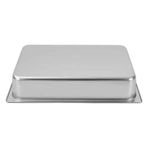 Miniatura 9 de Hotel Pan - Sartenes de acero inoxidable con tapa, paquete de 3 bandejas de vapor perforadas de 2.6 pulgadas y 4 pulgadas de profundidad para mesa