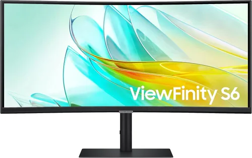 SAMSUNG - Monitor curvo QHD ultraancho ViewFinity serie S65UA de 34 pulgadas, HDR10, 100Hz, 350 nit, USB- C, soporte ajustable, cuidado ocular