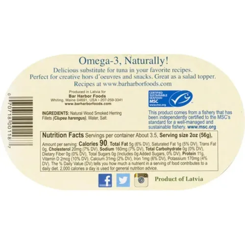 Miniatura 2 de Bar Harbor Wild Smoked Kippers 6.7 oz (paquete de 12)