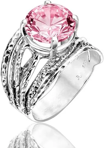 Miniatura 3 de JEAN RACHEL JEWELRY Anillo de plata de ley 925 Diseño vintage envolvente con puntas de circonita cúbica redonda, hipoalergénico, sin plomo ni