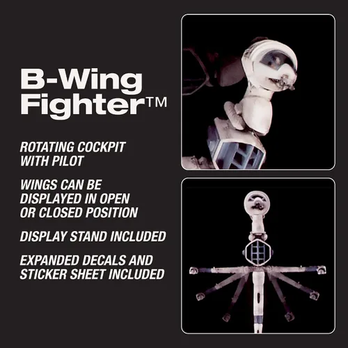 Miniatura 3 de MPC Star Wars: Return of The Jedi B-Wing Fighter (Snap) Kit de modelo a escala 1:144