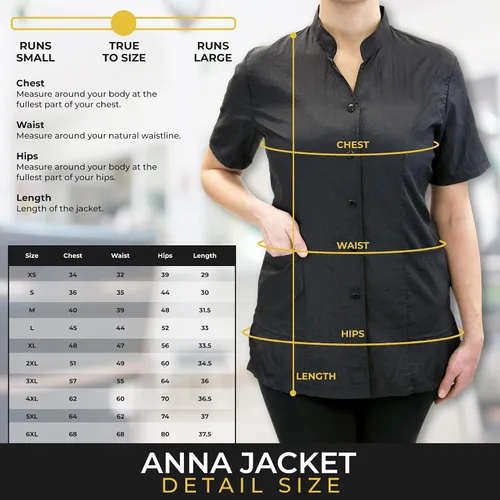 Miniatura 7 de CHARLENE Chaqueta Anna, uniforme de nylon para estilista de alta moda