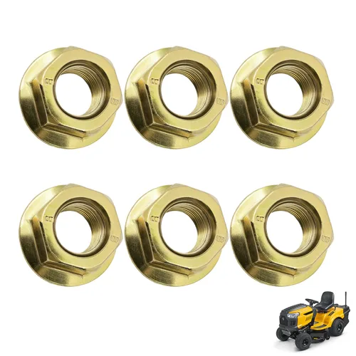 Tuerca de cuchilla de cortacésped 5/8-18 con brida hexagonal de repuesto para Cub Cadet MTD Toro, cuchilla de cubierta de cortacésped hardware para