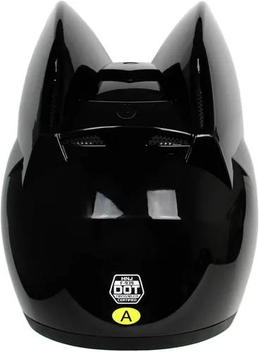 Miniatura 2 de Casco de motocicleta personalizado para adultos, para hombres y mujeres, con locomotora de gato fresco para motocicleta, con certificación Negro