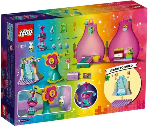 Miniatura 3 de LEGO Trolls World Tour Poppy's Pod 41251 - Kit de construcción de casa de juegos de Trolls con minifigura Poppy Troll (103 piezas)