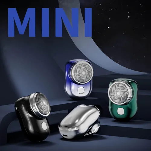 Miniatura 6 de Afeitadora eléctrica para hombres, Mini-Shave - Afeitadora eléctrica portátil, tamaño de bolsillo, afeitadora portátil húmeda y seca para hombre