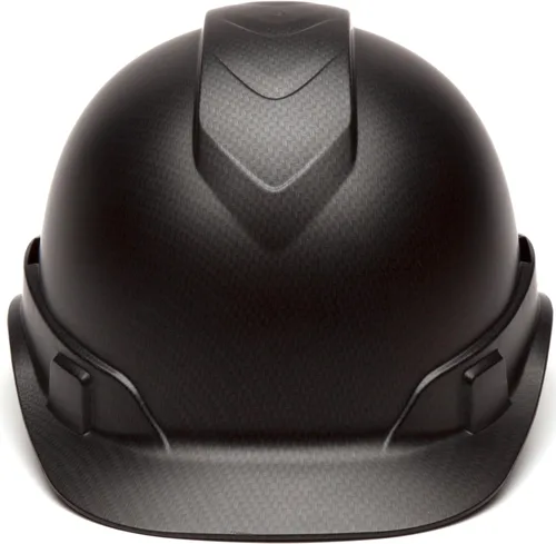 Miniatura 3 de Pyramex Ridgeline Cap Style 4 Point Ratchet Hard Hat Patrón de grafito negro mate