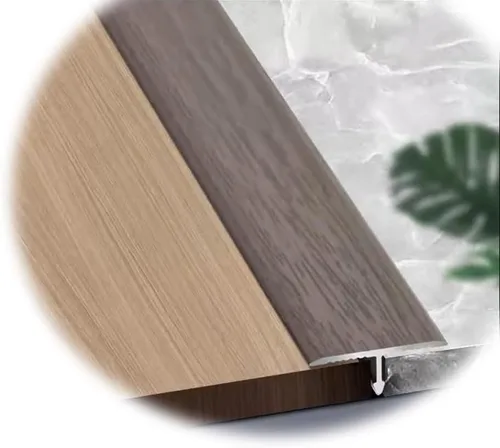 HCZION Tira de umbral de aluminio, tira de transición de umbral de suelo laminado, cubierta de piso, borde de metal, rellena el hueco/placa se une