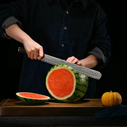 Miniatura 8 de Sunnecko Juego de cuchillos profesionales para tallar barbacoa, cuchillo para cortar y deshuesar para cortar carne, cuchillo alemán de acero