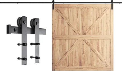 Miniatura 17 de Gancho para puerta Smartstandard deslizante, para puertas de graneros, con forma de "I", color negro, negro