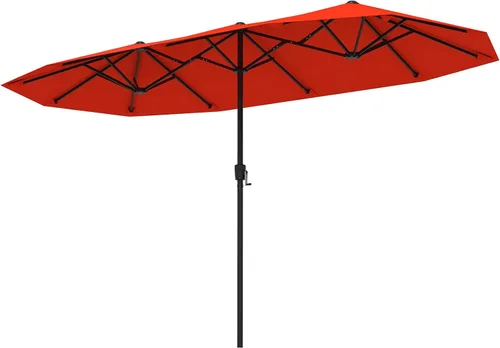 Miniatura 20 de Tangkula Sombrilla de patio de doble cara de 15 pies, sombrilla extragrande para exteriores con sistema de manivela y rejillas de ventilación, Azul