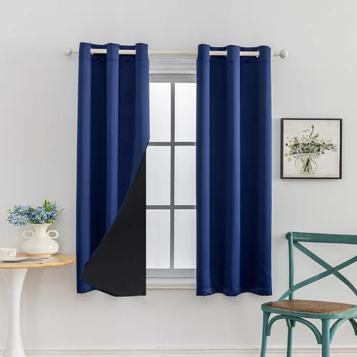 Miniatura 9 de Anytime Juego de 2 paneles de cortinas 100% opacas, con aislamiento térmico para dormitorio, paneles de sombreado completo