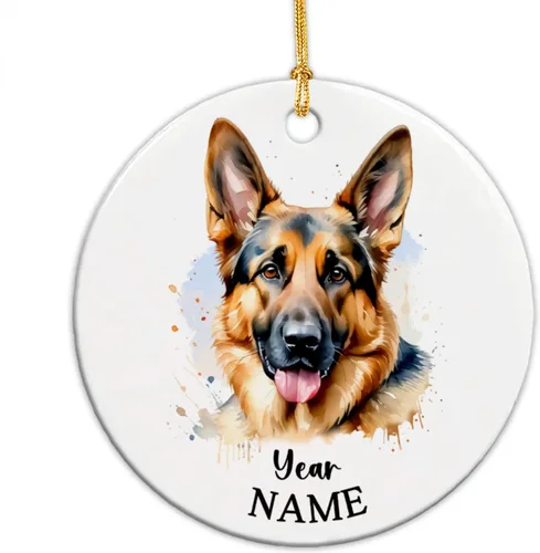 Miniatura 23 de Adorno de Navidad personalizado para perro Airedale, adorno de cerámica para hombres y mujeres, adornos de cerámica personalizados para perros