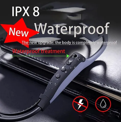 Miniatura 6 de Auriculares de conducción ósea para natación, reproductor de MP3 impermeable, auriculares inalámbricos de oído abierto, auriculares deportivos de 16