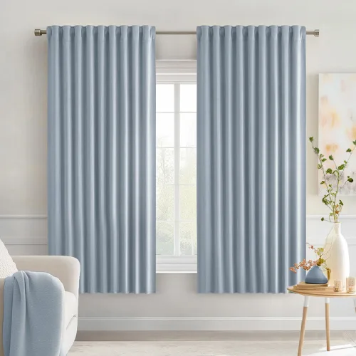 Miniatura 108 de MIULEE Cortinas opacas con pestaña trasera de 63 pulgadas de largo, juego de 2 paneles para sala de estar, dormitorio, privacidad, bolsillo