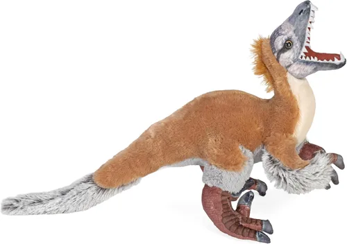 Miniatura 5 de Wild Republic Artist Collection, dinosaurio Velociraptor, regalo para niños, 15 pulgadas (38 cm), juguete de peluche relleno de material hecho