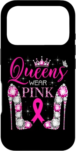 Miniatura 29 de iPhone 12 Pro Max Queens Wear Rosa Concientización del Cáncer de Mama Estuche con Cinta Rosa