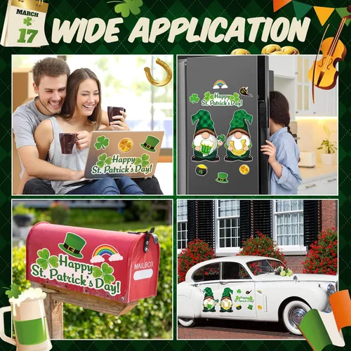 Miniatura 7 de Sratte 9 piezas de gnomos navideños para refrigerador, imanes para puerta de garaje, calcomanías de gnomos de verano, decoraciones para el hogar
