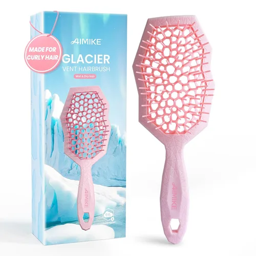 Miniatura 12 de AIMIKE Glacier Cepillo Desenredante, Cepillo Desenredante Sin Dolor para Cabello Rizado Uso Húmedo y Seco, Se Desliza a Través de los Enredos