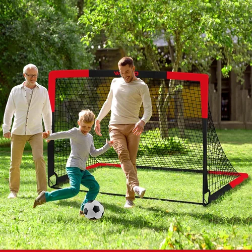 Miniatura 7 de Kids Soccer Goals for Backyard Set of 2, 6x4 ft Portable Toddler Soccer Goal Training Equipment with Soccer Target, Ball, Cones, Soccer Net for Kids