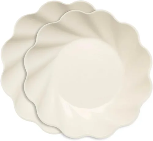 Miniatura 10 de Sophistiplate Platos de cena compostables ecológicos – Hecho de fibra de madera de bambú y caña de azúcar – Platos biodegradables y desechables
