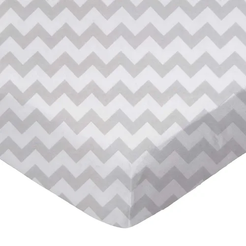 Miniatura 7 de SheetWorld Pack N Play - Sábana bajera ajustable 100% algodón percal, para Graco, 27 x 39, zigzag cheurón marrón, fabricada en Estados Unidos