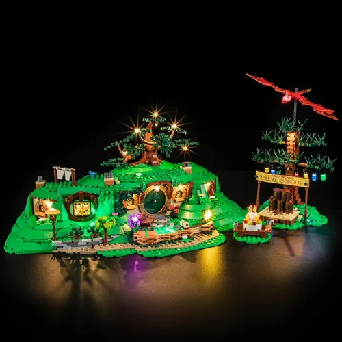 YEABRICKS Luz LED para modelo de bloques de construcción 10354 El Señor de los Anillos The Shire (juego de construcción no incluido)