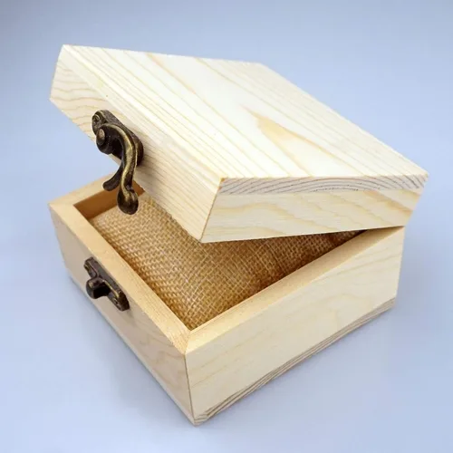 Miniatura 2 de Caja de madera para su reloj de joyería de regalo Caja de madera inacabada (madera)