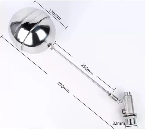 Miniatura 2 de 316L Stainless Steel Adjustable Float Ball Valve - Fully Automatic Water Level Switch Controller for Water Tanks,1pcs(1inch)