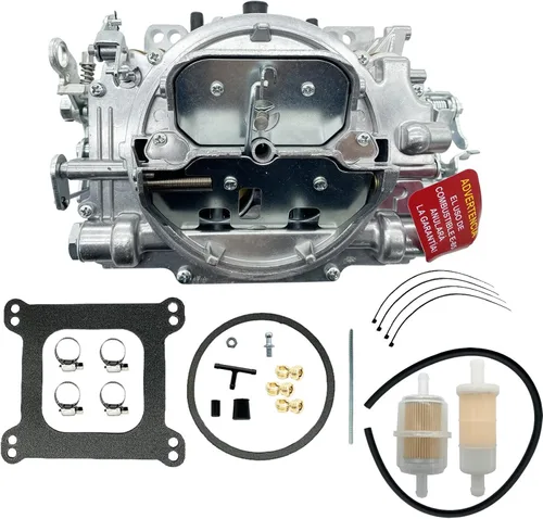 Miniatura 2 de 1805 - Repuesto de carburador de 4 barriles para carburador Thunder AVS 650 CFM con acabado satinado, orificio cuadrado (estrangulador manual)