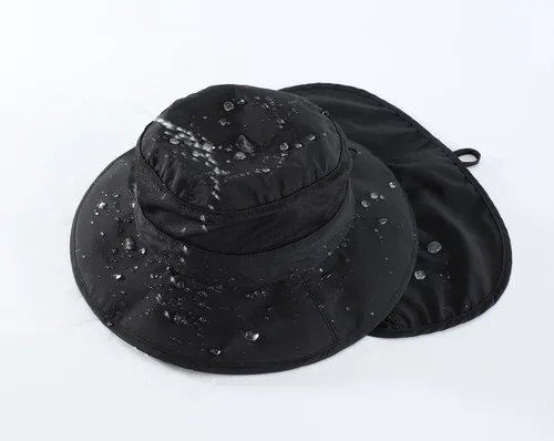 Miniatura 3 de Home Prefer Sombrero de sol para niños al aire libre UPF50+ Sombrero de pesca de ala ancha con solapa para el cuello