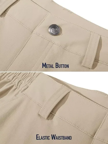 Miniatura 3 de MAGCOMSEN Pantalones de golf para hombre, elásticos, de secado rápido, ligeros, casuales, con 3 bolsillos