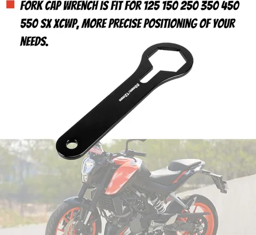 Miniatura 4 de aqxreight Llave de horquilla 1.969 in Herramienta de suspensión de motocicleta compatible con 125 150 250 350 450 550 sx xcwp mantenimiento y ajuste