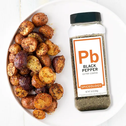Miniatura 6 de Spiceology - Pimienta negra extra gruesa - Uso en: carne de res, cerdo, pollo, pescado, caza o verduras - 16 pimienta molida de malla - Pimienta a