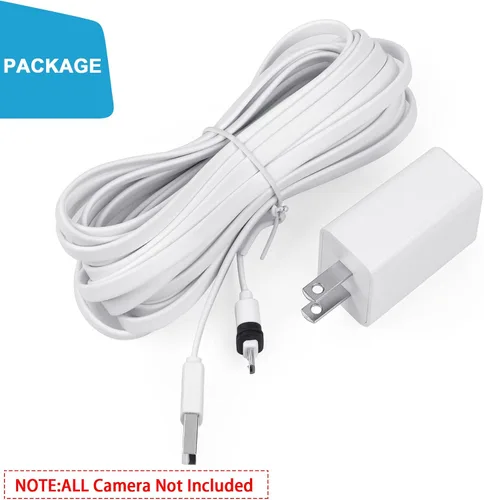 Miniatura 7 de UYODM Cable de alimentación compatible con cámara de seguridad inalámbrica SimpliSafe para exteriores, 16.5 pies, resistente a la intemperie, cable