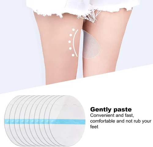 Miniatura 6 de Fdit 10pcs Thigh Anti Friction Pads, Transparent TPU Sweat Absorbing Body Care Patches Unisex Disposable Knee Calf Anti Friction Pads for Adults