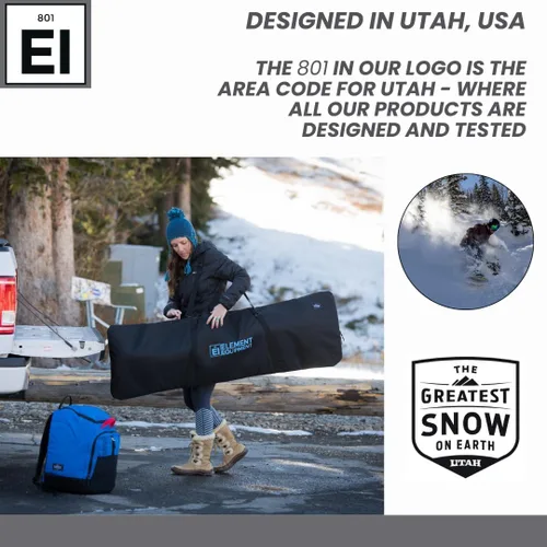 Miniatura 9 de Element Equipment Bolsa acolchada para snowboard, bolsa de viaje para snowboard Azteca